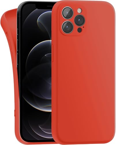 MyGadget Hülle Kompatibel mit iPhone 12 Pro - robuste Silikon Schutzhülle TPU Case Slim Silikonhülle - Back Cover Kratzfest Handyhülle - Matt Orange von MyGadget