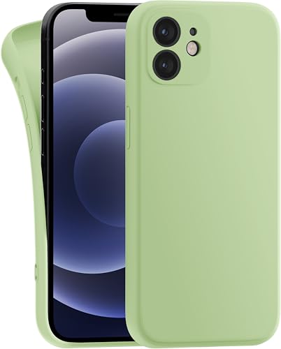 MyGadget Hülle Kompatibel mit iPhone 12 - robuste Silikon Schutzhülle TPU Case Slim Silikonhülle - Back Cover Kratzfest Handyhülle - Matt Grün von MyGadget