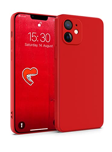 MyGadget Silikon Hülle Kompatibel mit Apple iPhone 12 - robuste Schutzhülle TPU Case Slim Silikonhülle - Back Cover Kratzfest Handyhülle - Matt Rot von MyGadget