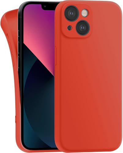 MyGadget Hülle Kompatibel mit iPhone 13 Mini - robuste Silikon Schutzhülle TPU Case Slim Silikonhülle - Back Cover Kratzfest Handyhülle - Matt Orange von MyGadget