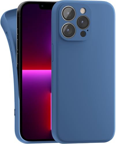 MyGadget Hülle Kompatibel mit iPhone 13 Pro Max - robuste Silikon Schutzhülle TPU Case Slim Silikonhülle - Back Cover Kratzfest Handyhülle - Dunkelblau von MyGadget