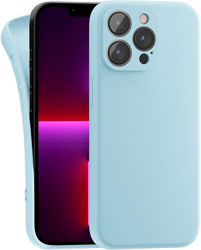 MyGadget Silikon Hülle Kompatibel mit Apple iPhone 13 Pro Max - robuste Schutzhülle TPU Case Slim Silikonhülle - Back Cover Kratzfest Handyhülle - Hellblau von MyGadget