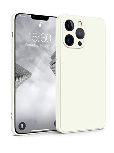 MyGadget Silikon Hülle Kompatibel mit Apple iPhone 13 Pro Max - robuste Schutzhülle TPU Case Slim Silikonhülle - Back Cover Kratzfest Handyhülle - Matt Weiß von MyGadget