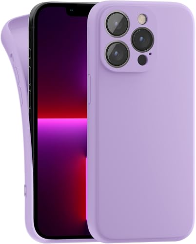 MyGadget Hülle Kompatibel mit iPhone 13 Pro - robuste Silikon Schutzhülle TPU Case Slim Silikonhülle - Back Cover Kratzfest Handyhülle - Matt Lila von MyGadget
