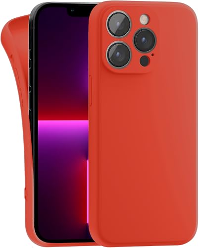MyGadget Hülle Kompatibel mit iPhone 13 Pro - robuste Silikon Schutzhülle TPU Case Slim Silikonhülle - Back Cover Kratzfest Handyhülle - Matt Orange von MyGadget