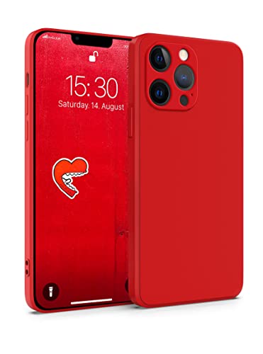 MyGadget Silikon Hülle Kompatibel mit Apple iPhone 13 Pro - robuste Schutzhülle TPU Case Slim Silikonhülle - Back Cover Kratzfest Handyhülle - Matt Rot von MyGadget