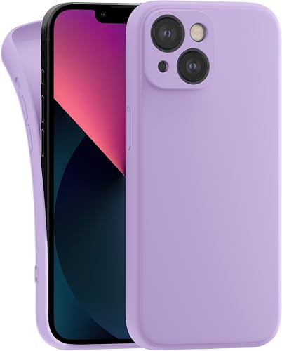 MyGadget Hülle Kompatibel mit iPhone 13 - robuste Silikon Schutzhülle TPU Case Slim Silikonhülle - Back Cover Kratzfest Handyhülle - Matt Lila von MyGadget