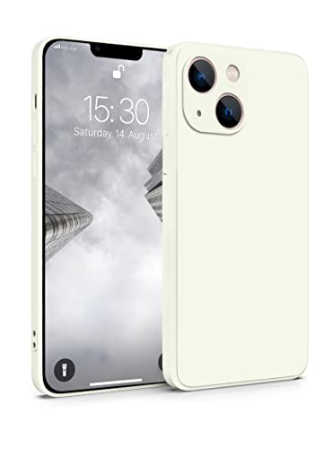 MyGadget Silikon Hülle Kompatibel mit Apple iPhone 13 - robuste Schutzhülle TPU Case Slim Silikonhülle - Back Cover Kratzfest Handyhülle - Matt Weiß von MyGadget