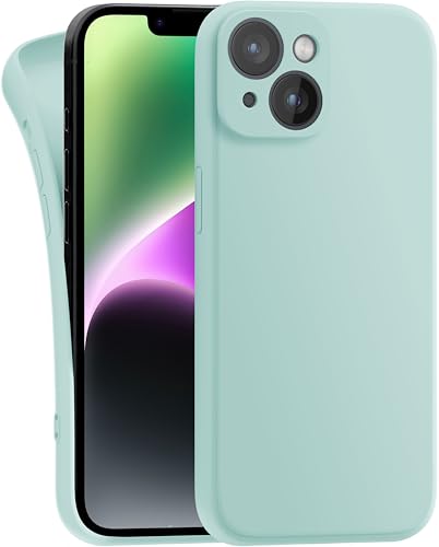 MyGadget Silikon Hülle Kompatibel mit Apple iPhone 14 Plus - robuste Schutzhülle TPU Case Slim Silikonhülle - Back Cover Kratzfest Handyhülle - Matt Mint von MyGadget