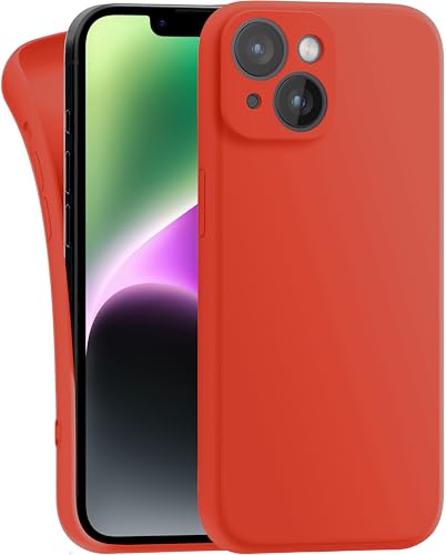 MyGadget Hülle Kompatibel mit iPhone 14 Plus - robuste Silikon Schutzhülle TPU Case Slim Silikonhülle - Back Cover Kratzfest Handyhülle - Matt Orange von MyGadget
