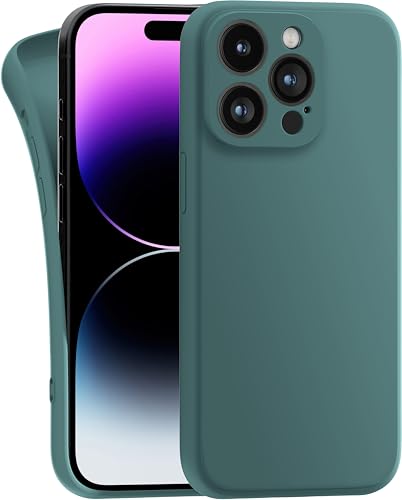 MyGadget Hülle Kompatibel mit iPhone 14 Pro Max - robuste Silikon Schutzhülle TPU Case Slim Silikonhülle - Back Cover Kratzfest Handyhülle - Matt Olivgrün von MyGadget