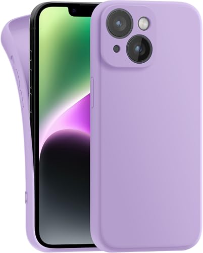 MyGadget Hülle Kompatibel mit iPhone 14 - robuste Silikon Schutzhülle TPU Case Slim Silikonhülle - Back Cover Kratzfest Handyhülle - Matt Lila von MyGadget