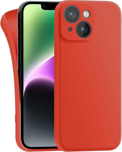 MyGadget Hülle Kompatibel mit iPhone 14 - robuste Silikon Schutzhülle TPU Case Slim Silikonhülle - Back Cover Kratzfest Handyhülle - Matt Orange von MyGadget