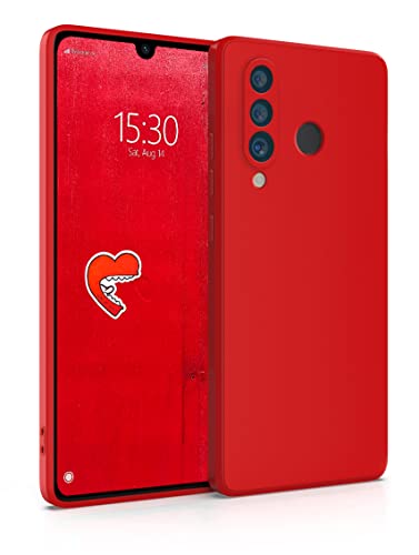 MyGadget Silikon Hülle Kompatibel mit Huawei P30 Lite - robuste Schutzhülle TPU Case Slim Silikonhülle - Back Cover Kratzfest Handyhülle - Matt Rot von MyGadget