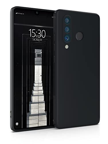 MyGadget Silikon Hülle Kompatibel mit Huawei P30 Lite - robuste Schutzhülle TPU Case Slim Silikonhülle - Back Cover Kratzfest Handyhülle - Matt Schwarz von MyGadget