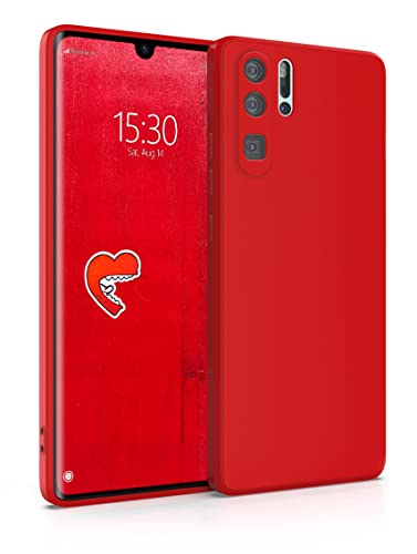 MyGadget Silikon Hülle Kompatibel mit Huawei P30 Pro - robuste Schutzhülle TPU Case Slim Silikonhülle - Back Cover Kratzfest Handyhülle - Matt Rot von MyGadget