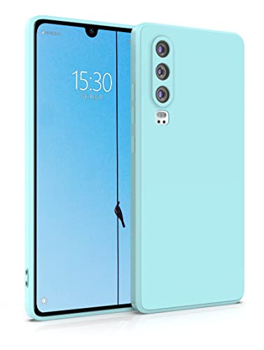 MyGadget Silikon Hülle Kompatibel mit Huawei P30 - robuste Schutzhülle TPU Case Slim Silikonhülle - Back Cover Kratzfest Handyhülle - Matt Hellblau von MyGadget