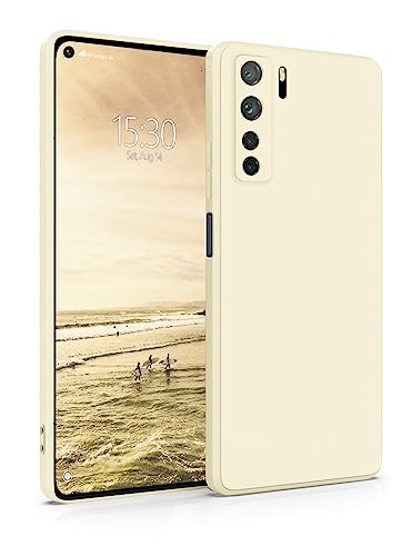 MyGadget Silikon Hülle Kompatibel mit Huawei P40 Lite 5G - robuste Schutzhülle TPU Case Slim Silikonhülle - Back Cover Kratzfest Handyhülle - Matt Beige von MyGadget