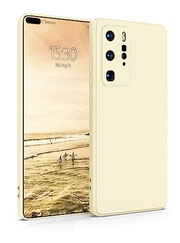 MyGadget Silikon Hülle Kompatibel mit Huawei P40 Pro - robuste Schutzhülle TPU Case Slim Silikonhülle - Back Cover Kratzfest Handyhülle - Matt Beige von MyGadget