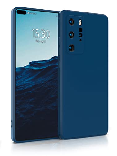 MyGadget Hülle für Huawei P40 Pro - robuste Silikon Schutzhülle TPU Case Slim Silikonhülle - Back Cover Kratzfest Handyhülle - Matt Dunkelblau von MyGadget