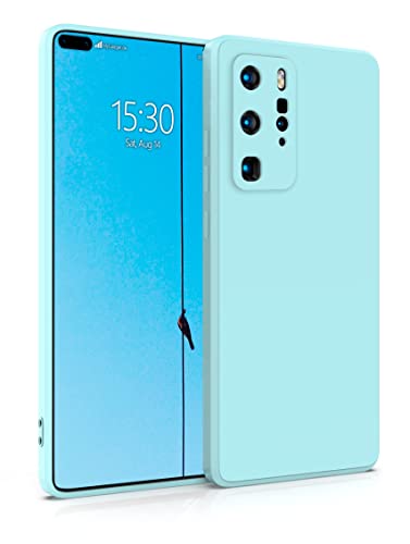 MyGadget Hülle für Huawei P40 Pro - robuste Silikon Schutzhülle TPU Case Slim Silikonhülle - Back Cover Kratzfest Handyhülle - Matt Hellblau von MyGadget