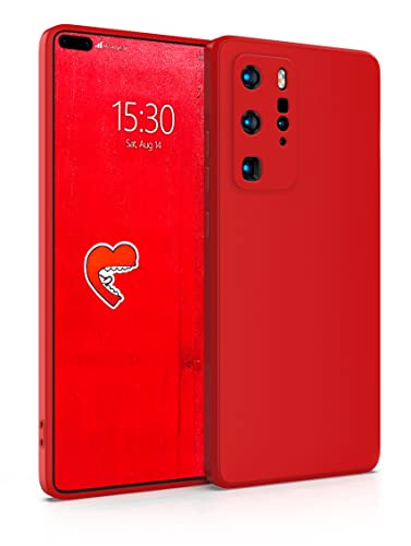 MyGadget Silikon Hülle Kompatibel mit Huawei P40 Pro - robuste Schutzhülle TPU Case Slim Silikonhülle - Back Cover Kratzfest Handyhülle - Matt Rot von MyGadget