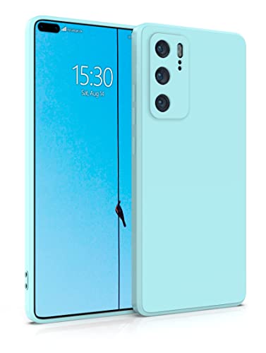 MyGadget Hülle für Huawei P40 - robuste Silikon Schutzhülle TPU Case Slim Silikonhülle - Back Cover Kratzfest Handyhülle - Matt Hellblau von MyGadget