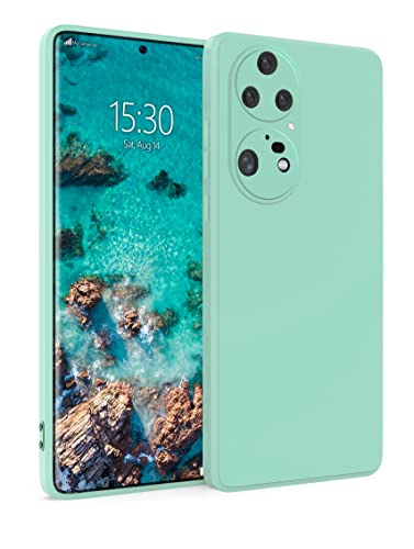 MyGadget Hülle für Huawei P50 Pro - robuste Silikon Schutzhülle TPU Case Slim Silikonhülle - Back Cover Kratzfest Handyhülle - Matt Mint von MyGadget