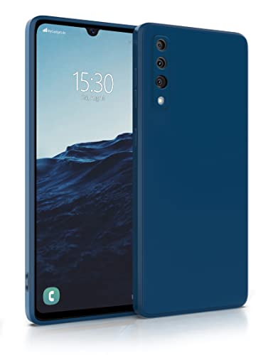 MyGadget Hülle für Samsung Galaxy A50 - robuste Silikon Schutzhülle TPU Case Slim Silikonhülle - Back Cover Kratzfest Handyhülle - Matt Dunkelblau von MyGadget