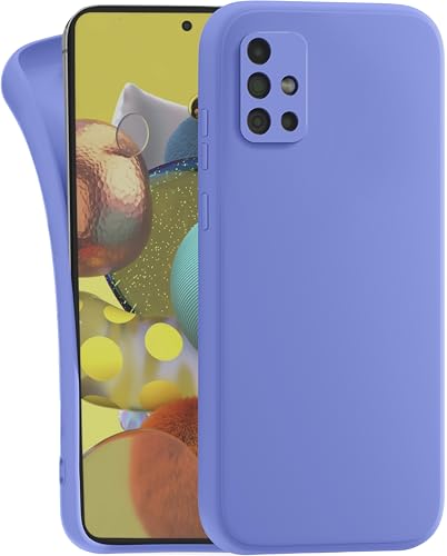 MyGadget Silikon Hülle Kompatibel mit Samsung Galaxy A51 4G - robuste Schutzhülle TPU Case Slim Silikonhülle - Back Cover Kratzfest Handyhülle - Matt Blau von MyGadget