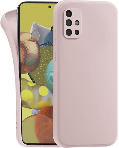 MyGadget Silikon Hülle Kompatibel mit Samsung Galaxy A71 4G - robuste Schutzhülle TPU Case Slim Silikonhülle - Back Cover Kratzfest Handyhülle - Matt Rosa von MyGadget