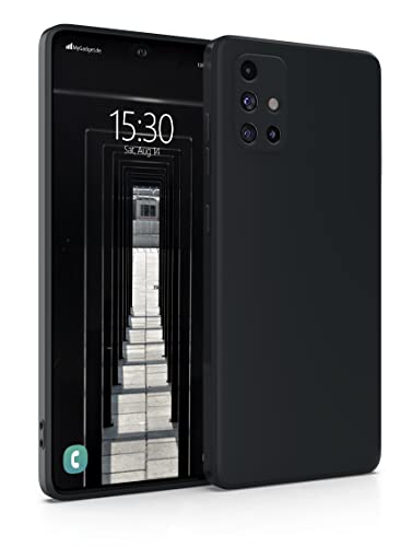 MyGadget Silikon Hülle Kompatibel mit Samsung Galaxy A71 4G - robuste Schutzhülle TPU Case Slim Silikonhülle - Back Cover Kratzfest Handyhülle - Matt Schwarz von MyGadget