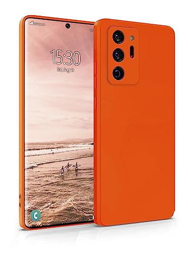 MyGadget Silikon Hülle Kompatibel mit Samsung Galaxy Note 20 Ultra - robuste Schutzhülle TPU Case Slim Silikonhülle - Back Cover Kratzfest Handyhülle - Matt Orange von MyGadget