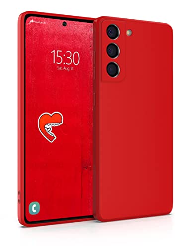 MyGadget Silikon Hülle Kompatibel mit Samsung Galaxy S21 FE - robuste Schutzhülle TPU Case Slim Silikonhülle - Back Cover Kratzfest Handyhülle - Rot von MyGadget