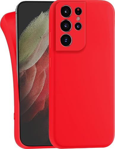 MyGadget Hülle kompatibel mit Samsung Galaxy S21 Ultra - robuste Handyhülle TPU Case Slim Silikonhülle - Back Cover Kratzfest Schutzhülle - Matt Rot MyGadget Hülle kompatibel mit Samsung Galaxy S21 Ultra - robuste Handyhülle TPU Case Slim Silikonhülle - Back Cover Kratzfest Schutzhülle - Matt Rot von MyGadget