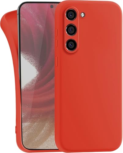 MyGadget Silikon Hülle Kompatibel mit Samsung Galaxy S23 Plus - robuste Schutzhülle TPU Case Slim Silikonhülle - Back Cover Kratzfest Handyhülle - Matt Orange von MyGadget