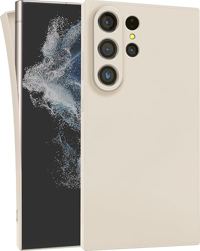 MyGadget Hülle für Samsung Galaxy S23 Ultra - robuste Silikon Schutzhülle TPU Case Slim Silikonhülle - Back Cover Kratzfest Handyhülle - Matt Beige von MyGadget