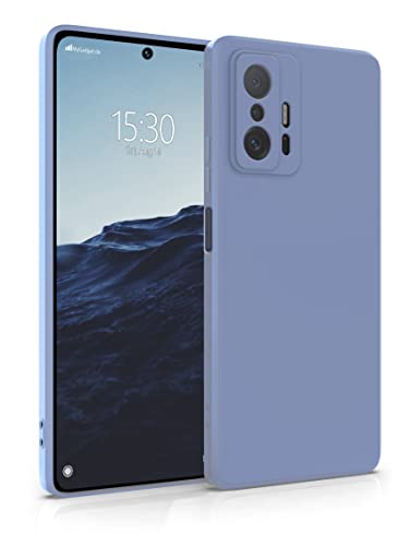 MyGadget Silikon Hülle Kompatibel mit Xiaomi 11t Pro | Xiaomi 11t - robuste Schutzhülle TPU Case Slim Silikonhülle - Back Cover Kratzfest Handyhülle - Matt Blau von MyGadget