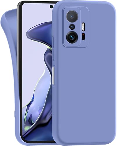 MyGadget Hülle für Xiaomi 11t Pro | Xiaomi 11t - robuste Silikon Schutzhülle TPU Case Slim Silikonhülle - Back Cover Kratzfest Handyhülle - Matt Blau von MyGadget