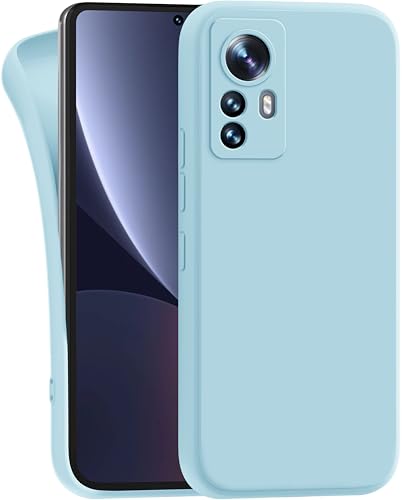 MyGadget Silikon Hülle Kompatibel mit Xiaomi 12 | 12x - robuste Schutzhülle TPU Case Slim Silikonhülle - Back Cover Kratzfest Handyhülle - Matt Hellblau von MyGadget