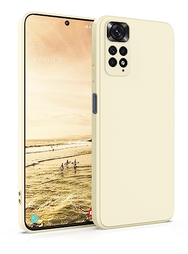 MyGadget Silikon Hülle Kompatibel mit Xiaomi Redmi Note 11 | Note 11s - robuste Schutzhülle TPU Case Slim Silikonhülle - Back Cover Kratzfest Handyhülle - Matt Beige von MyGadget