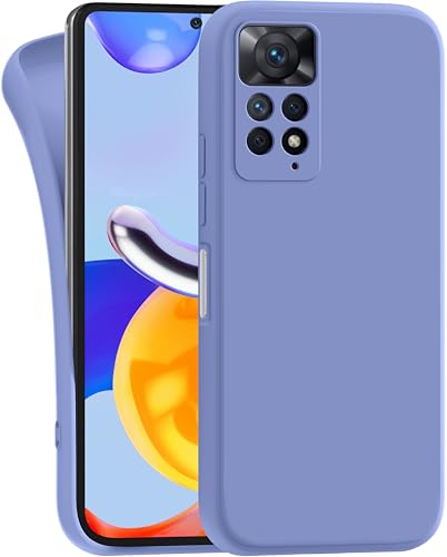 MyGadget Hülle für Xiaomi Redmi Note 11 Pro | 11 Pro 5G - robuste Silikon Schutzhülle TPU Case Slim Silikonhülle - Back Cover Kratzfest Handyhülle - Matt Blau von MyGadget