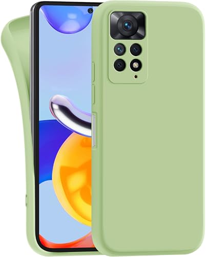 MyGadget Hülle für Xiaomi Redmi Note 11 Pro | 11 Pro 5G - robuste Silikon Schutzhülle TPU Case Slim Silikonhülle - Back Cover Kratzfest Handyhülle - Matt Grün von MyGadget