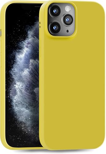 MyGadget Hülle kompatibel mit iPhone 11 Pro Max - robuste Schutzhülle TPU Case Slim Silikonhülle Back Cover Kratzfest Handyhülle matt Gelb von MyGadget