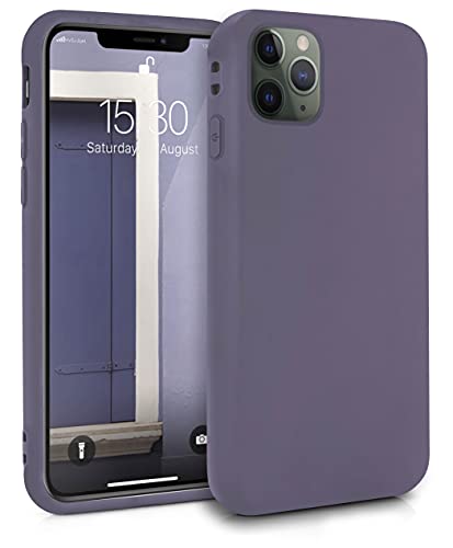 MyGadget Silikon Hülle für Apple iPhone 11 Pro - robuste Schutzhülle TPU Case Slim Silikonhülle Back Cover Kratzfest Handyhülle matt Lila (dunkel) von MyGadget