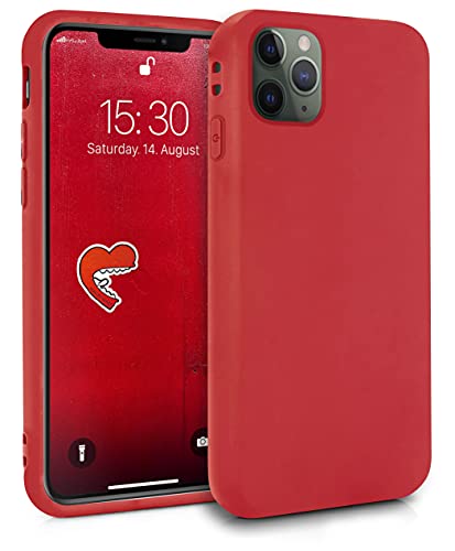 MyGadget Silikon Hülle für Apple iPhone 11 Pro - robuste Schutzhülle TPU Case Slim Silikonhülle Back Cover Ultra Kratzfest Handyhülle matt Rot von MyGadget