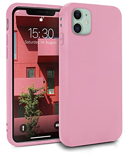 MyGadget Silikon Hülle für Apple iPhone 11 - robuste Schutzhülle TPU Case Slim Silikonhülle Back Cover Ultra Kratzfest Handyhülle matt Rosa von MyGadget