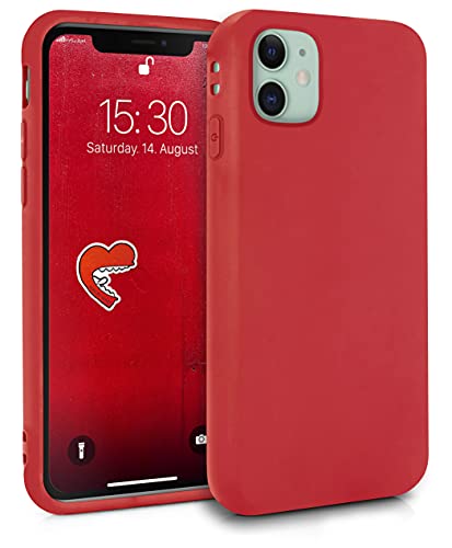 MyGadget Silikon Hülle für Apple iPhone 11 - robuste Schutzhülle TPU Case Slim Silikonhülle Back Cover Ultra Kratzfest Handyhülle matt Rot von MyGadget