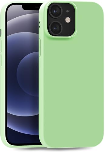 MyGadget Silikon Hülle für Apple iPhone 12 Mini - robuste Schutzhülle TPU Case Slim Silikonhülle Back Cover Ultra Kratzfest Handyhülle matt Mint von MyGadget