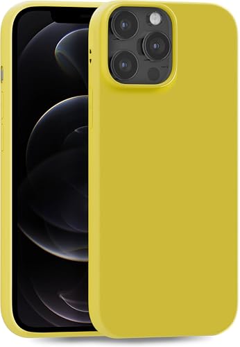 MyGadget Hülle kompatibel mit iPhone 12 Pro Max - robuste Handyhülle TPU Case Slim Silikonhülle - Back Cover Kratzfest Schutzhülle matt Gelb von MyGadget
